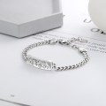 wholesale S925 Sterling Silver Korean-style Creative Minimalist Graffiti Rabbit Bear Trendy Street Bracelet for Men and Women-0-2