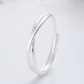 wholesale S925 Sterling Silver Korean-style Minimalist Small Fresh Irregular Unique Design Simple Cold-toned Ring-0-1