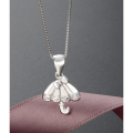 wholesale S925 Sterling Silver Umbrella Pendant Women's Korean Style Minimalist Creative Collarbone Chain Elegant Niche Design Necklace Trendy-0-3