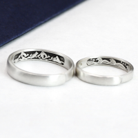 wholesale Sterling Silver "Vows of Love" Couple's Ring Set, Niche Creative Trendy Valentine's Day Promise Gift, Adjustable Open Ring Pair-Sea Vow Ring (Women's)  Adjustable opening