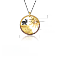 wholesale 925 Silver Designer High-End Gemstone Pendant with Animal and Natural Elements, Featuring Genuine Citrine Necklace-0-0