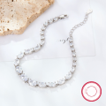 wholesale S925 Sterling Silver Oval Zircon Bracelet for Women, Luxe Minimalist Style, Versatile and Fashionable Jewelry-0-2