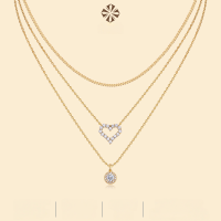 wholesale S925 Sterling Silver New Small Ins Stacking Necklace High-End Feel Autumn Winter Moissanite Collarbone Chain-Moissanite