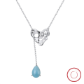 wholesale S925 Sterling Silver Natural Stone Turquoise Pendant Necklace for Women, Versatile High-End Minimalist Niche Jewelry-0-12