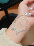 wholesale S925 Sterling Silver Butterfly Pearl and Broken Silver Bracelet for Women, New Chinese-style Small Design, National Style Versatile Hand Accessory Gift-0-26