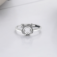 wholesale S925 sterling silver retro artistic Chinese-style dragon zodiac sign ring new delicate small index finger ring-1081J/approx. 1.8g>Adjustable opening