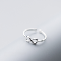 wholesale S925 Silver Nalan Infinity 8 Ring, Japanese and Korean Fashion, Personality-Infused, Elegant and Minimalist Openable Ring J4454-0-1