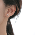 wholesale 925 Sterling Silver Fresh, Sweet, Ins-style, High-end, Niche Moon Croissant Commuter Earrings M05533-0-1