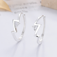 wholesale S925 Silver Fashion European and American Cross-Border Lightning Inlaid Diamond Ins Minimalist Style Versatile Earrings and Ear Clips-YHR430/approx. 2.9g 925 silver
