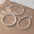 wholesale S925 Sterling Silver Small Fresh Sweet Style Minimalist Niche Synthetic Pearl High-end Feeling Bracelet S7264-0-2