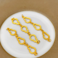 wholesale Metal S925 Gold-Plated Butterfly Coin Charm Extender Chain Accessory Bracelet Necklace DIY Bead Spacer Semi-Finished-0-1
