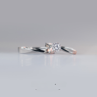 wholesale S925 Silver NaLan Minimalist Möbius Band Single Diamond Couple Ring Korean Style Polished Surface Matching Ring J8456-S925 silver pair Adjustable opening