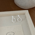 wholesale S925 Sterling Silver Minimalist Twisted Line Stud Earrings for Women, Korean Dongdaemun Summer New Arrival Versatile High-End Earrings-0-4