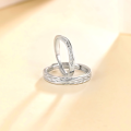 wholesale 925 Sterling Silver Ear of Wheat Couple Rings, Men's and Women's Minimalist Light Luxury Niche Ins Premium Design for Chinese Valentine's Day-0-2