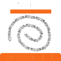 wholesale Metal S925 Silver Moissanite Cuban Link Necklace, Hot-Selling Factory Wholesale for Cross-Border Independent Websites-Silver 41cm/16.14 inches (6.5mm 54g)