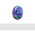 wholesale Metal Opal Cross Double-Sided Fire Iridescent Opal Polymer Cultivated Synthetic Opal Gemstone-0-13
