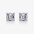 wholesale Metal Material First, Shipei Jewelry Hot Selling Abroad Minimalist Four-Prong Setting 2 Carat Pagoda 7*7 Zircon Stud Earrings Unisex Fashion Versatile-0-0