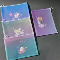 wholesale Metal material A4 cartoon transparent file bag with premium pull-tab document holder, PP plastic office student storage stationery pouch-0-9