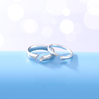wholesale S925 silver Korean minimalist creative open-ring couple rings, fashionable unisex silver jewelry wholesale-Women's Rings>Adjustable Opening