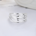 wholesale S925 Silver Cloud Tide Pavilion Korean Style Multi-Wire Wrapped Personality Internet-Famous Ins Wind Creative Design Open Adjustable Ring-0-1