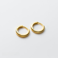 wholesale 925 Sterling Silver Minimalist Smooth Hoop Earrings Unisex Cool Style M04015-0-11