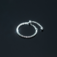 wholesale S925 Sterling Silver Nalan Sparkling Starry Sky INS Style Adjustable Stretch Ring for Women J8807-S925 silver ring gold opening adjustable