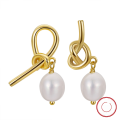wholesale GPE Collection S925 Sterling Silver European and American Cross-Border Exquisite Earrings, Natural Freshwater Pearl Stud Earrings Wholesale-0-60
