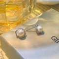 wholesale S925 Metal Korean New Twist Pearl Earrings Women, Small Niche Design, Luxury Advanced Flower Earrings, Versatile Style-0-3