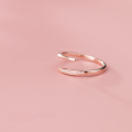 wholesale S925 Silver Nalan Women's Ring Japanese Korean Style Minimalist Fresh and Stylish Open-Ended Stacking Ring Jewelry J3616-0-2