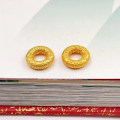 wholesale S925 silver gold-plated accessories running ring semi-finished spacer beads DIY crystal jewelry necklace-0-48