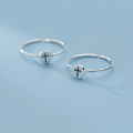 wholesale S925 Sterling Silver Korean-style Little Fresh Cross BFF Ring Sweet and Elegant Thai Silver Ring J6273-0-0