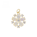wholesale 10K Gold Japanese-style Light Jewelry Flower Pendant African Opal Fashion Lady Jewelry Factory Wholesale-0-0