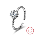 wholesale S925 Sterling Silver Ring, New Hot-Selling European and American Fashion White Zircon Ring, Factory Direct Wholesale-0-29