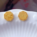 wholesale S925 silver plated Zhajilamu Yellow Jambhala spacer beads DIY bracelet necklace accessories handmade pure silver Yujian'er Bagua-0-6