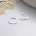 wholesale S925 Sterling Silver Minimalist Geometric Square Stud Earrings, Fresh and Sweet Korean-style Versatile Women's Earrings-0-2