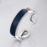 wholesale S925 Sterling Silver European and American Cross-Border Resin Gradient Color Trendy Hip Hop Street Adjustable Ring-YJ742M/approx. 3.8g Adjustable opening