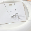wholesale S925 Sterling Silver Original Snake Necklace for Women, Minimalist New Chinese Style Small Serpent Pendant with Flowing Tassels, Zodiac Versatile Collarbone Chain-0-2