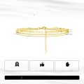 wholesale S925 Sterling Silver Double Layer Tassel Multi-Layer O-Link Chain, Highly Versatile and Minimalist Wholesale Anklet-0-1