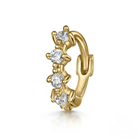 wholesale S925 Sterling Silver Cartilage Piercing Zircon Ear Cuff, An Ins Punk Style Ear Bone Clip-Single gold#1>925 silver