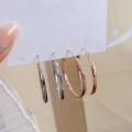 wholesale S925 Sterling Silver Large Hoop Earrings for Women, Small Batch Design, Versatile Fashion, High-End Sense, Personality Ear Wholesale-0-1