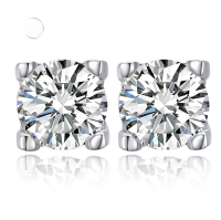 wholesale S925 Silver Europe & America New 80 High Carbon Diamond Dovetail Bull Head Stud Earrings Women's Fine Workmanship Cross-Border Style-E215 Bull Head Earrings>925 Silver