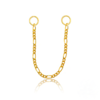 wholesale S925 Sterling Silver Cartilage Chain Piercing Earring With Ear Threader Ear Drop, Hot-selling European And American Women's Accessories-Single gold-style 5 925 silver