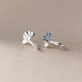 wholesale S925 Sterling Silver Resin Ginkgo Ear Hooks, Ins Style, Small and Exquisite, High-End Textured Elegant Women's Ear Accessories M03606-0-4