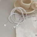 wholesale S925 Sterling Silver Italian Woven Twist Lace Pendant Necklace for Women, Elegant and Luxurious New Style Choker-0-1