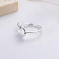 wholesale S925 Sterling Silver Korean Style Fashion Cross-Border Geometric Minimalist Circle Ins Trend Adjustable Ring-0-2