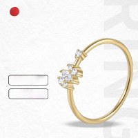 wholesale S925 sterling silver popular ring inlaid with moissanite Golden Dawn series European and American personality silver ring new style-Moissanite Ring  US size 8 (domestic size 17)