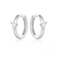 wholesale S925 Sterling Silver Rainbow Colored Star Moon Earrings With Zircon Accents For Daily Wear-Platinum #4 925 silver