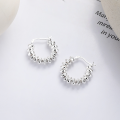 wholesale S925 sterling silver geometric rotating abacus bead-style ear clips for a bold street fashion statement-0-2
