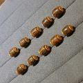 wholesale S925 Gold-Plated Silver Natural Agarwood Sandalwood Bead Spacer DIY Bracelet Necklace Accessories-0-9