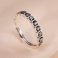 wholesale S925 Sterling Silver Maker Retro Style "Money Abundance" Lifelong Wealth Coin Ring for Women, National Style High-End Sense-0-0